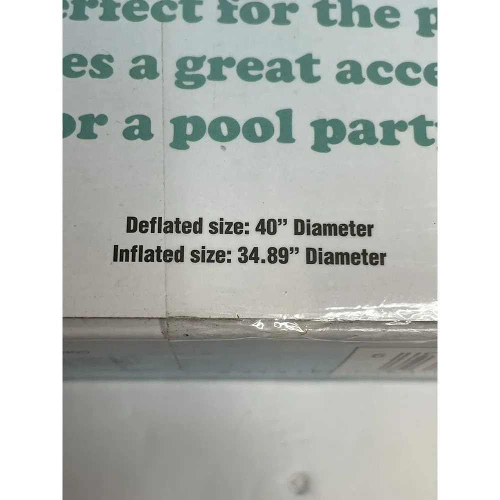New Pool Float Glitter Swim Ring - Silver 34
